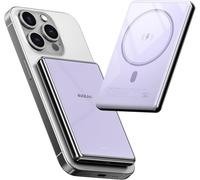 Magsafe External Battery 10000mah Magnetic Power Bank External Charger, Pd 20w Fast Charge Power Bank Usb C Input & Output, For Iphone 16/15/14/13/12/Magsafe Case, Mirror Body, Purple