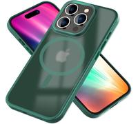 MagSafe Housse hybride pour iPhone 15 Pro Max Frosted Hard Case Protection Housse de téléphone portable Vert