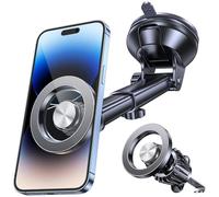 MagSafe Support mobile voiture aimant super puissant avec ventouse pour pare-brise, tableau de bord et bureau Support mobile voiture aimant pour iPhone 16 15 14 13 12 Pro Max