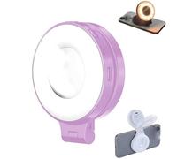 Magselfie Pocket Light, 2026 New Magselfie Mirror, 4 in 1 Magnetic Beauty Selfie Light for Phone, 180° Flippable 3 Color Temperatures, for Makeup, Videos, Selfies and Live (Pink)