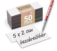 Magstick Lot de 50 bandes magnétiques I 5 x 2 cm I Étiquettes magnétiques pour tableau blanc Kanban Scrum I Mag167