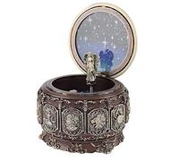 MAGT Boîte à Musique Vintage, Boite a Musique avec 12 Constellations Déesse Tournante Lumière LED Scintillante, Cadeau Pour Saint Valentin (Bélier)