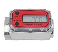 MAGT Compteur de débit, Compteur de débit de Carburant de mazout numérique de Turbine de Digital de Turbine de Digital de 15-120L 1 "NPT pour l'eau Liquide de Produits Chimiques(Rouge LLW-25)