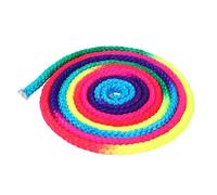 MAGT Corde de Gymnastique Rythmique 2,8 m, Corde de Sport Entraînement de Gymnastique en Nylon Couleur Arc-en-Ciel pour Fitness et Compétition