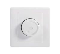 MAGT Dimmer Switch, 1Pc 150V-250V 50Hz-60Hz 150W Rotary Dimmer Switch Plastic White Practical Home Wall Mounted 320 Degree Rotary Dimmer Switch