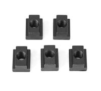 MAGT Écrou à Rainure En T M10, 5 Pieces Écrous En T De Finition En Oxyde Noir Écrous Coulissants En T Des Tableaux De Machines Outils (M10)