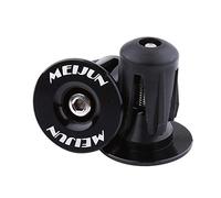 MAGT Embouts de Guidon de Vélo, 2 Pièces Bouchon de Guidon de Vélo en Aluminium Bouchon d'Extrémité de Poignee pour Vélos de Route VTT (Noir)