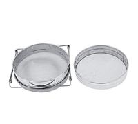 MAGT Filtre à Miel, Passoire Filtre à Miel en Acier Inoxydable Double Tamis Apiculture Miel Extracteur Filtre Fine Maille Passoire avec Armature