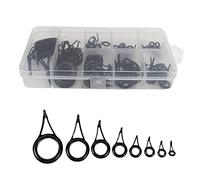 MAGT Kit de Guide de Canne à Pêche, 75 Pièces en Acier Inoxydable et Céramique, Ensemble Anneaux pour Les Yeux pour Tige de leurre, Kit de Pêche