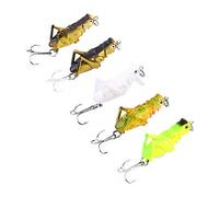 MAGT Leurres de pêche, appât d'insectes artificiels de Sauterelle Artificiel de Haute qualité 4cm avec Crochet Triple(5pcs)