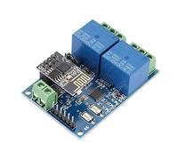 MAGT WiFi Mom Relay WiFi Relay Receiver, 5V ESP8266 WiFi Dual Channel Module De Relais IOT Smart Home Phone APP Remote Switch Haute Performance Microprocesseur STM8S103