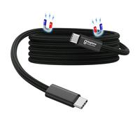 Magtame Câble USB 4 240 W, câble USB C magnétique 1,5 m, support écran 8K @ 60 Hz, 4K @ 144 Hz 40 Gpbs, câble USB C vers USB C pour téléphone 15Pro/15ProMax, pour Mac_Books, station d'accueil USB C