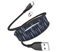 Magtame Câble USB C USB-A vers USB-C 27 W, Magnétique, 1 m, Auto-Enroulant