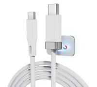 Magtame Câble USB C vers USB C de 1,5 m avec support de câble magnétique, Staykable 60 W Charge rapide et données de type C, câble de chargeur Braid et Easy Snap on pour iPhone 16 Pro Max 15 Plus S24
