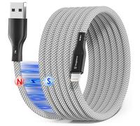 Magtame Magnetic Coil Lightning Cable 1.5M certifié MFI câble i -Phone charge rapide câble de transmission de données rétractable tressé avec i -Phone 14 13 12 11 pro Max xr XS x 8 plus se