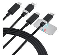 Magtame StayCable - Lot de 2 câbles magnétiques USB C vers USB C - 1 m - 3 A 60 W - Charge rapide de typeC - Anti-chute - En nylon tressé - Pour lit, bureau, voiture