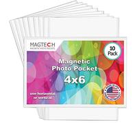 Magtech 14610 Lot de 10 Cadres Photo magnétiques de Poche, Blanc, pour Photos de 10 x 15 cm, fabriqué aux États-Unis
