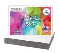 Magtech Lot de 25 Cadres Photo magnétiques de Poche, Blanc, pour Photos de 12,7 x 17,8 cm (15725)