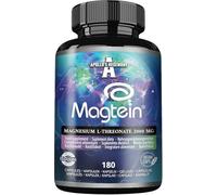 Magtein® Magnesium L-Threonate 144 mg par dose journalière - 180 gélules végétaliennes - approvisionnement de 60 jours - pour le soutien des fonctions cognitives - par Apollo's Hegemony