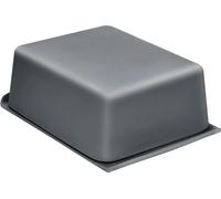 Magu Natur-Design Beurrier anthracite en polymère fabriqué à partir de matériaux naturels 14,9 x 9,9 x 5,6 cm