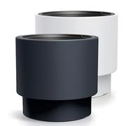 magubo MDBHEN - Pot de fleurs d'extérieur - Grand pot de fleurs avec insert - En plastique - Grand pot de fleurs d'extérieur - Pour jardin et balcon - MDBHEN - Diamètre : 47 cm - Anthracite