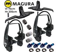 F26 Magura HS11 Freins Hydrauliques sur Jante de Vélo Carbotecture Easy Mount Set Evo2 Vr+Hr Plaquettes Rouges pour Jantes en Aluminium