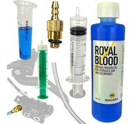 MAGURA Royal Blood Huile minérale 250 ml + kit de service F26 pour vélo hydraulique, freins à disque/freins sur jante, kit de purge Mt 2 4 5 6 7 8 Trail HS11 Hs22 HS33 VTT City Ebike