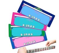 Mah Jong Line Reader, Beginner Mahjong Helper Tool, 4 Pieces, 7.48x2.76x0.04 Inches, Easy Tile Tracking Accessory, Lightweight Game Aid for Travel, Game Night, Seniors, RV Trips, Home, Holiday Picnics