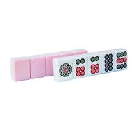 Mah Jong Mahjong Tiles, Household Hand Mahjong Tiles Pink Acrylic Mahjong Tiles Game Chess and Mahjong Dinner Festival Games, 144 Photos (Couleur: Rose, Taille: 38#)