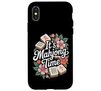 Mah Jongg Tile Set Lover It's Mahjong Time Chinois Game Fan Coque pour iPhone X/XS