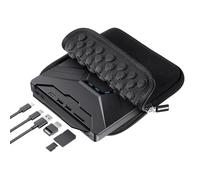 MAHAHUM Lecteur CD/DVD externe pour ordinateur portable Mac USB 3.0 et Type-C 8 en 1 Lecteur DVD portable Plug & Play avec étui de transport Compatible avec PC de bureau Windows 11/10/8, Linux Mac OS