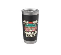 Mahalo Hamac Père Noël palmier hawaïen Noël Gobelet isotherme en acier inoxydable double paroi