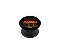 Mahalo Hawaii in Stacked Sunset Colors Text PopSockets PopGrip Adhésif