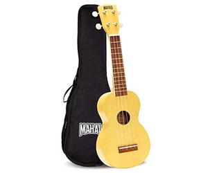 Mahalo Kahiko Ukulélé Soprano avec Housse Crème Satin
