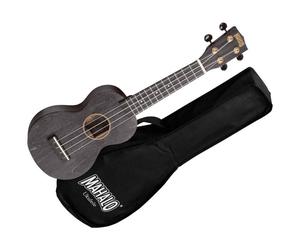 Mahalo MS1TBK Slimline Soprano Noir Satin + Housse Ukulélé