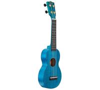 Ukulélé Soprano Slim Bleu Satin + Housse Soprano