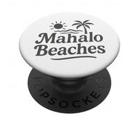 Mahalo Plages Funny Hawaiian Palm Tree Surf Soleil Vacances PopSockets PopGrip Adhésif