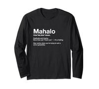 Mahalo Words of Hawaii : définition Amusante, apprenez l'hawaïen Manche Longue
