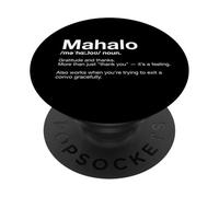 Mahalo Words of Hawaii : définition Amusante, apprenez l'hawaïen PopSockets PopGrip Adhésif