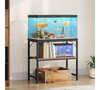 MAHANCRIS Support pour aquarium de 30 gallons, support pour aquarium avec étagères de rangement à 2 niveaux, support robuste pour terrarium de tortues pour la maison et le bureau, 76,2 cm L x 30 cm P