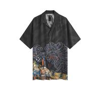 Maharishi - Chemise à Col Camp Cyber Skeleton - Homme - Chemises - Noir - Taille: M
