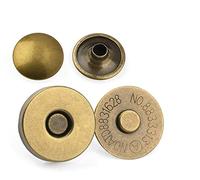 MAHAVIMOKSA Lot de 100 boutons-pression magnétiques de 14 mm à double rivets pour loisirs créatifs, couture, sac, sac à main, cuir, vêtements, scrapbooking (bronze antique)