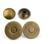 MAHAVIMOKSA Lot de 20 boutons pression magnétiques à double rivets de 18 mm d'épaisseur pour loisirs créatifs, couture, sac, sac à main, vêtements, scrapbooking (bronze antique)
