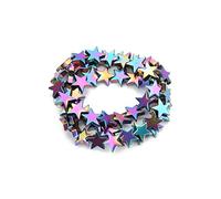 MAHAVIMOKSA Perles en hématite magnétique en forme d'étoile pour la fabrication de bijoux (8 mm, métallique)