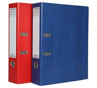 Mahavir Premium - Classeur à levier 2D - Format papier ministre (216 mm x 343 mm) - 70 mm (2,75 pouces) - Clip plaqué nickel - Matériau de couverture recouvert de vinyle et serrure Rado - Lot de 2