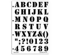 Toga LE06 Pochoir alphabet Grain de Café Plastique Transparent 21 x 30 x 0,1 cm