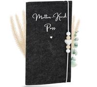 MAHEWA® Housse de passeport mère-enfant Autriche en feutre | Organisateur de passeport mère-enfant Housse de protection pour passeport Muki, anthracite, Mutterkindpass Österreich, Moderne