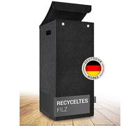 MAHEWA® Panier à linge avec couvercle en feutre - Grand panier à linge en feutre de 80 litres - Panier à linge pliable - Panier à linge avec couvercle (anthracite)