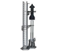 Mahfisj Kit modèle fusée SpaceX Starship à l'échelle 1/400 avec lanceur | Propulseurs en plastique ABS haute résistance et alliage de zinc Modèle NASA idéal pour l'affichage des engins spatiaux et
