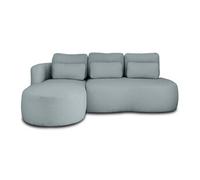 Mahina - canapé d'angle gauche - 4 places - convertible avec coffre - en tissu bouclette